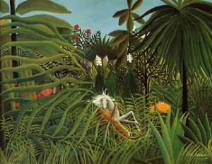 Henri Rousseau "Horse attacked by jaguar"