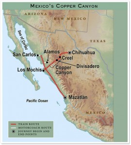 Copper Canyon train map