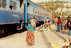 Copper Canyon train at stop